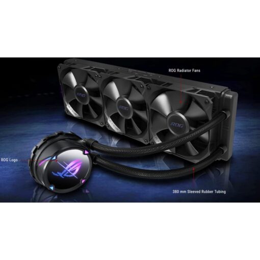 ASUS ROG Strix LC II 360 All-in-one AIO Liquid CPU Cooler 360mm Radiator, Intel LGA1700, 115x/2066 and AMD AM4/TR4 Support,Triple 120mm 4-pin PWM Fans - Image 3