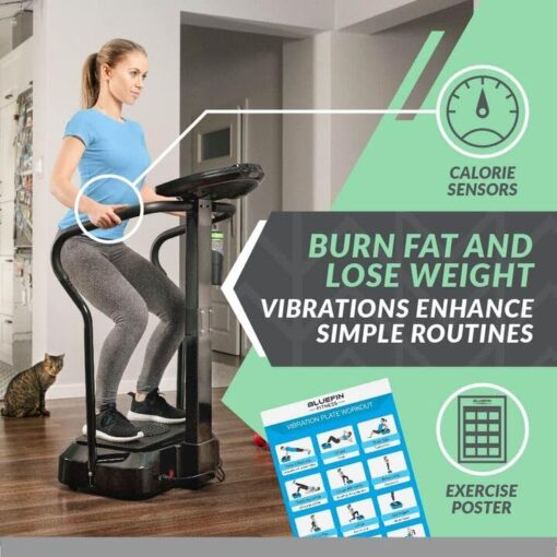 Bluefin Fitness Vibration Plate | Pro Model | Upgraded Design with Silent Motors | Comes with Built in Speakers - Image 7