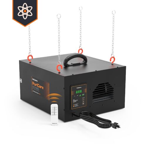 PURISYSTEMS Air Filtration System 3-Speed Remote, Built-in Ionizer, PuriCare 500IG Hanging Air Filter w/RF Remote for Woodworking, Garage and Shop Dust Collector, up to 500 sq. ft (350/450/500 CFM) - Image 9