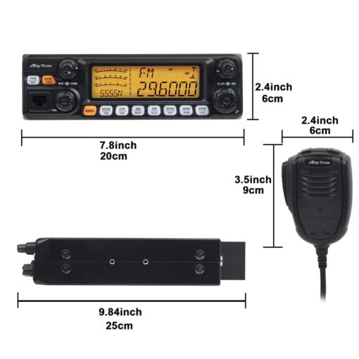AnyTone AT-5555N II 10 Meter Radio for Truck, with CTCSS/DCS Function, High Power Output 60W AM PEP,50W FM,SSB 60W (AT-5555N II with CTCSS/DCS) - Image 5