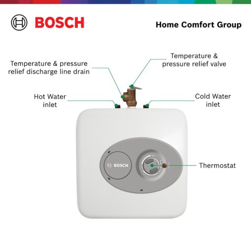 BOSCH Electric Mini-Tank Water Heater Tronic 3000 T 4-Gallon (ES4) - Eliminate Time for Hot Water - Shelf, Wall or Floor Mounted - Image 6