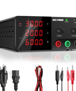NICE-POWER DC Power Supply Variable, 30V 20A 600W High Power Bench Power Supply with Encoder Knob and Output Switch, Lab Power Supply Adjustable Switching Regulated Power Supply for Repair/Test