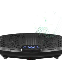 NIMTO Vibration Plate Exercise Machine Whole Body Workout Vibration Fitness Platform for Home Fitness & Weight Loss + BT + Remote, 99 Levels (Black)