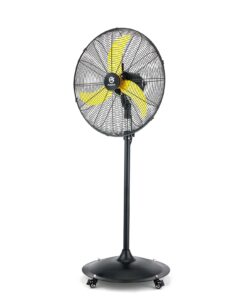 FUGOO 24'' Outdoor Oscillating Pedestal Fan With All Sealed Brushless DC Motor, 4-Speed Waterproof Outdoor Fan, Heavy Duty Industrial Floor Fans for House,Patios, Commercial, Garage, Warehouse