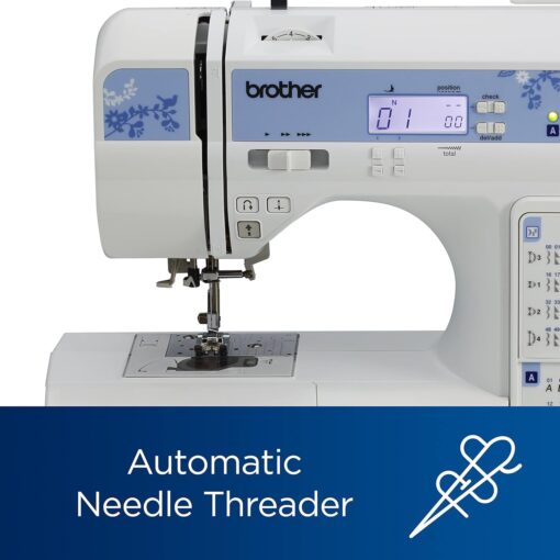 Brother CS7205 Computerized Sewing Machine with Wide Table, 150 Built-in Stitches, SA5FTPKG 5 Foot Embellishment Pack Included - Image 6