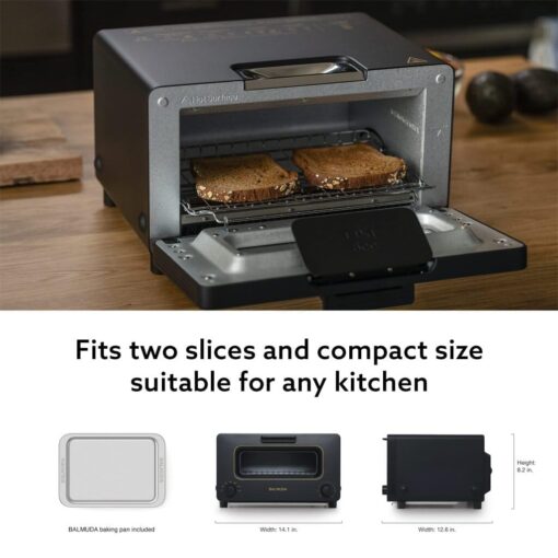 BALMUDA The Toaster | Steam Oven Toaster | 5 Cooking Modes: Sandwich Bread, Artisan Bread, Pizza & Pastry, Oven | Precise Heat Control | Steam Technology | Baking Pan | US Version | Taupe - Image 2