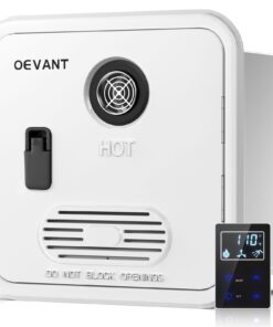 OEVANT RV Tankless Water Heater,55,000 BTU RV Instant Water Heater with Remote Controller,16x16 inch Door＆Front Water Outlet,Propane Gas, DC 12V, CSA Certificated,Compatible with All RVs-White
