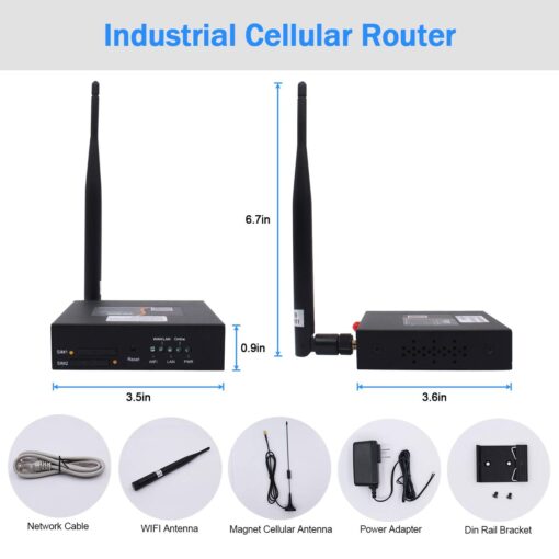 4G VPN Router, Industrial 4G LTE Router Yeacomm YF325 WiFi Modem Router Unlocked with Dual Sim Card Slot, RS232, External Antenna Cellular Modem in North/South America, NOT for Verizon - Image 2