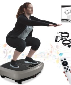 Natini Vibration Plate, Vibration Plate Exercise Machine 400lbs Capacity, Vibration Plate for Lymphatic Drainage with Bluetooth Speaker, Home Fitness Equipment for Weight Loss & Toning(Jumbo Size)