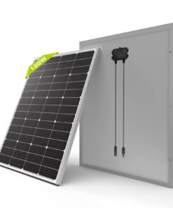 Newpowa 9BB 120W Solar Panel - High-Efficiency Monocrystalline PV Module for 24V Off Grid System, RV, Boat, Camper, Trailer, Gate Opener