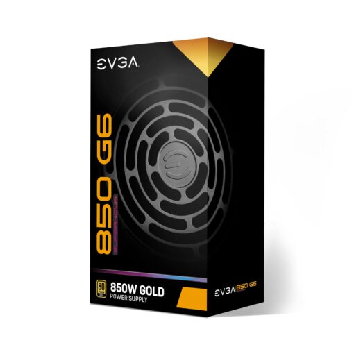 EVGA 850 G6, 80 Plus Gold 850W, Fully Modular, Eco Mode with FDB Fan, 100% Japanese Capacitors,10 Year Warranty, Includes Power ON Self Tester, Compact 140mm Size, Power Supply 220-G6-0850-X1 - Image 2