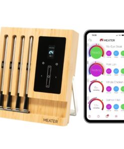MEATER Block: WiFi Smart Wireless Meat Thermometer | 4 Probes, Long Range | Perfect for BBQ, Oven, Grill, Kitchen, Smoker, Air Fryer | Apple Watch, Alexa Compatible | iOS & Android App
