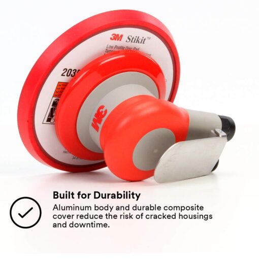 Cubitron Random Orbital Sander – Pneumatic Palm Sander – 6” x 3/16” Diam. Orbit – Stikit Disc Pad – For Wood, Composites, Metal – Original Series - Image 3
