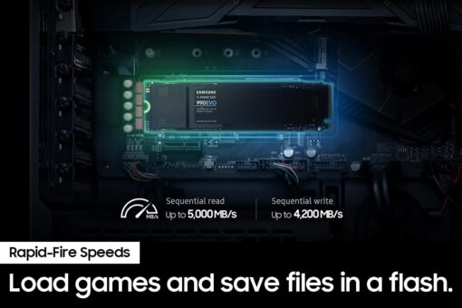 SAMSUNG 990 EVO SSD 2TB, PCIe Gen 4x4, Gen 5x2 M.2 2280 NVMe Internal Solid State Drive, Speeds Up to 5,000MB/s, Upgrade Storage for PC Computer, Laptop, MZ-V9E2T0B/AM, Black - Image 6