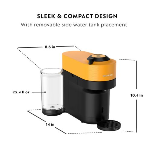 Nespresso Vertuo Pop+ by De'Longhi with Aeroccino, 1500 watts, Mango Yellow - Image 4
