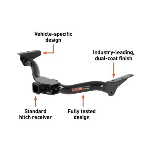 CURT 13152 Class 3 Trailer Hitch, 2-Inch Receiver, Compatible with Select Kia Sorento, Hyundai Santa Fe , Black - Image 6