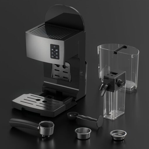 JZ.CAFE Espresso Machine 20 Bar - Espresso & Coffee Maker with Automatic Milk Frother, Cappuccino Machine, Latte Maker for Home, office, 1250W - Image 2