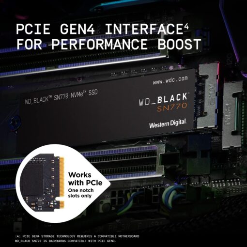 Western Digital WD_BLACK 2TB SN770 NVMe Internal Gaming SSD Solid State Drive - Gen4 PCIe, M.2 2280, Up to 5,150 MB/s - WDS200T3X0E - Image 5