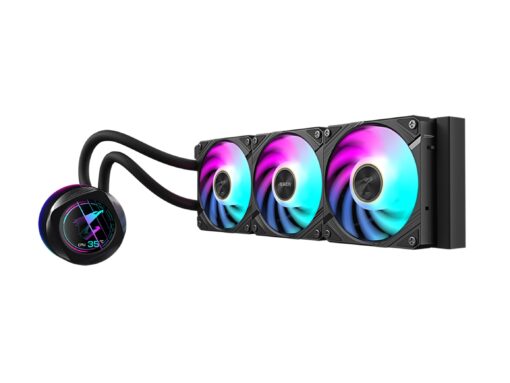 AORUS WATERFORCE X II 360 Liquid CPU Cooler, 360mm Radiator with 3X 120mm Low Noise ARGB Fans, Compatible with Intel LGA1851, LGA1700, and AMD AM5(GP-AORUS WATERFORCE X II 360)
