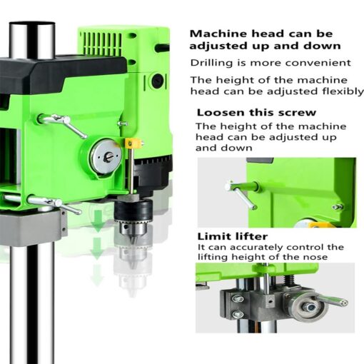 BACHIN Bench Drill Stand 1050W Mini Electric Bench Drilling Machine Drill Chuck 3-16mm - Image 7
