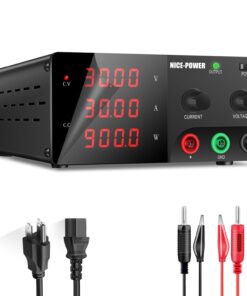 NICE-POWER DC Power Supply Variable, 30V 30A 900W High Power Bench Power Supply with Encoder Knob and Output Switch, Lab Power Supply Adjustable Switching Regulated Power Supply for Repair/Test
