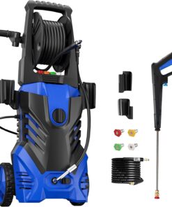Electric Pressure Washer 5000PSI-Max 3.1GPM Power Washer 4 Different Pressure Tips, 20FT Hose Power Cord, Foam Cannon, Power Washer Electric Powerd for Patios Car Garden