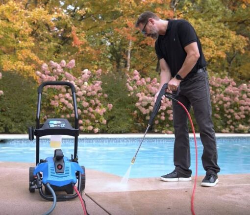 AR Blue Clean BC2N1HSS Electric Pressure Washer-2300 PSI, 1.7 GPM, 13 Amps Quick Connect Accessories, 2 in 1 Detachable Cart, On Board Storage, Portable Pressure Washer, High Pressure, Car, Patio - Image 17