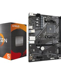 Micro Center AMD Ryzen 5 5500 Desktop Processor with GIGABYTE B550M K Motherboard (Micro-ATX, DDR4, Dual M.2, SATA 6Gb/s, PCIe 4.0)