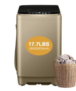 Full Automatic Washing Machine, AYCLIF 17.7 lbs Apartment Washing Machine with Drain Pump,10 Wash Programs 8 Water Levels,for Dorm Apartment RV Full-Automatic Washing Machines, 21"D x 21"W x 35"H