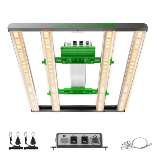 2025 New Version MARS HYDRO FC-E3000 300Watt LED Grow Light 3X3ft Full Spectrum Grow Light Bar, Smart Dimmable & Integrated Grow Lampe for Veg Bloom Flower, Achieve 2.8 umol/J