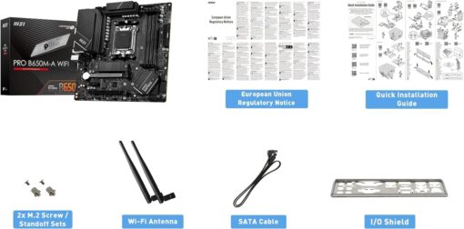 INLAND CPU AMD Ryzen 5 7600X CPU Processor with MSI PRO B650M-A WiFi ProSeries Motherboard (AM5, mATX, DDR5, M.2, USB 3.2 Gen 2, Wi-Fi 6E), Sold by Micro Center - Image 2