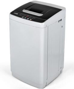 Euhomy 1.03cu.ft Portable Washer, 8.8LBS Capacity Small Portable Washing Machine with 10 Programs 5 Water Levels, Drain Pump and LED Display,Compact Washer for Apartments, RVs, Homes, Light Gray