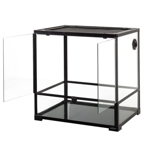 REPTIZOO 45 Gallon Glass Reptile Terrarium 24" x 18" x 24" Knock-Down Reptile Tank with Double Hinge Door and Top Screen Ventilation Easy Assembly Terrarium - Image 4