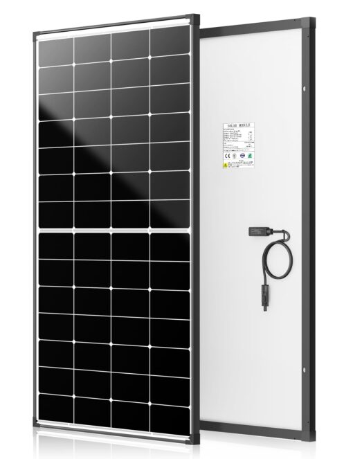 200 Watt Solar Panel,25.4% High Efficiency Perovskite Solar Cells,10BB Hidden Busbar Technology,12v/24v Solar Panels for Rv Camper Boat Caravan Off-Grid Applications(200W)