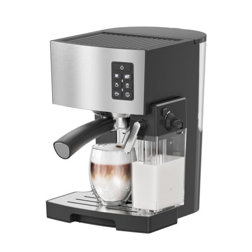 JZ.CAFE Espresso Machine 20 Bar - Espresso & Coffee Maker with Automatic Milk Frother, Cappuccino Machine, Latte Maker for Home, office, 1250W