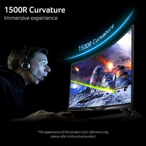 Acer Nitro 31.5" WQHD 2560 x 1440 1500R Curved PC Gaming Monitor | AMD FreeSync | Up to 180Hz Refresh | 1ms VRB | Speakers | 1 x Display Port 1.4 & 2 x HDMI 2.0 | XZ320QU S3bmiiphx - Image 12