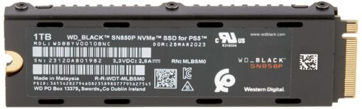 WD_BLACK 1TB SN850P NVMe M.2 SSD Officially Licensed Storage Expansion for PS5 Consoles, up to 7,300MB/s, with heatsink - WDBBYV0010BNC-WRSN - Image 6