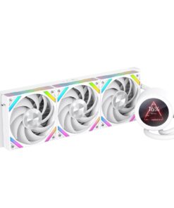 SAMA Q70 CPU Liquid Cooler, 360MM Water AIO CPU Cooler with 2.8" LCD Display, Magnetic Detachable, XT120 Modular Fans LCP Blade, Bonus Stands, 115X, 2011, 1200, 1700, 1851， AM4, AM5 Black