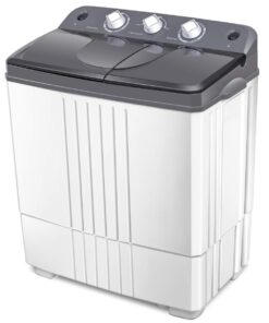 Giantex EP20313 Portable, 20lbs Capacity Combo, 12lbs Washer and 8lbs Spinner, Compact for Apartment RV, Gray & White Washing Machine