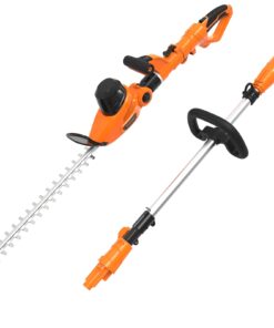 GARCARE 2 in 1 Electric Hedge Trimmer, Corded 4.8A Pole Hedge Trimmer with 18 Inch Laser Cut Blade