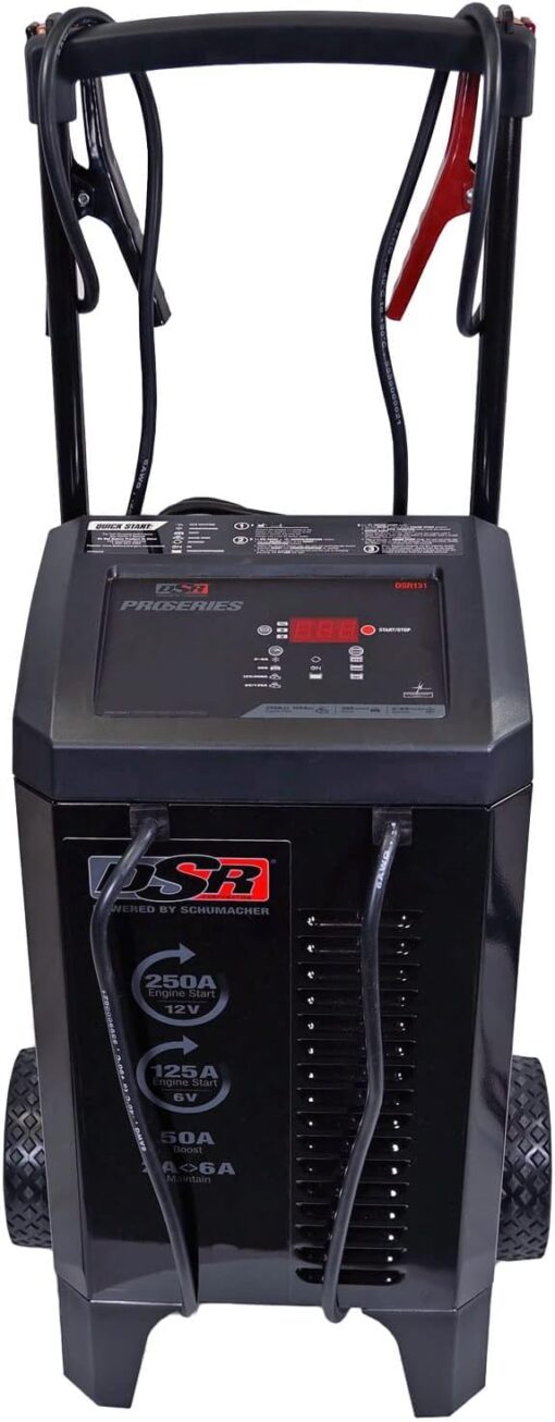 Schumacher Electric DSR131-250 Amp(12V) 125 Amp(6V) 50 Amp 6V/12V Pro Smart Car Battery Charger - Fully Automatic Auto Battery Charger, Battery Maintainer & Portable Car Charger for Dealers & Shops