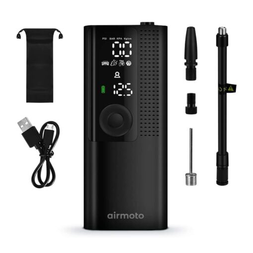 Airmoto and Power Kit Bundle Deal - 3 bundle - Tire Inflator Portable Air Compressor with Power Kit for Charging at Home and on The Road - Cordless Air Pump for Car Tires, Motorcycle, Bicycle - Image 2