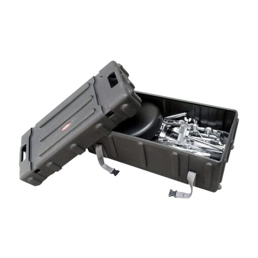 SKB 1SKB-DH3315W Durable Plastic Mid Sized Drum Hardware Case with Convenient Pull Out Handle, Heavy Duty Nylon Web Strap, and Built In Roller Wheels - Image 2