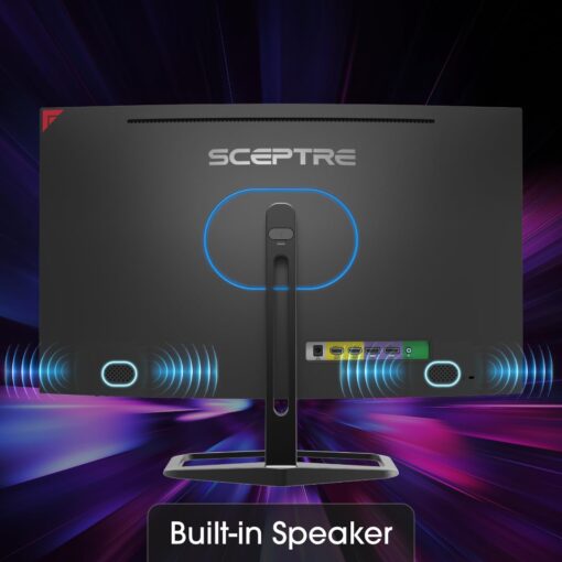 Sceptre 27-inch Curved Gaming Monitor up to 240Hz DisplayPort HDMI 1ms 99% sRGB Build-in Speakers, R1500 Machine Black 2023 (C275B-FWT240) - Image 5