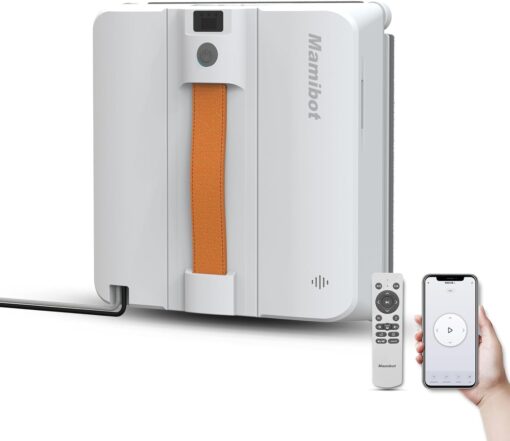 Mamibot W120-DP Robot Window Cleaner, Window Cleaning Robot with Four Water Spray,3200 Pa Suction Power, Multiple Cleaning Modes,App&Remote Control,for High-Rise Glass Cleaning（Grey