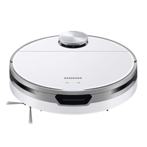 SAMSUNG Jet Bot Robot Cordless Vacuum Cleaner w/ Intelligent Power Control, Precise Navigation, Multi Surface Cleaning for Hardwood Floors, Carpets, Rugs, Anti Hair, VR30T80313W/AA, White