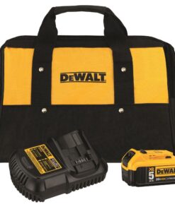DEWALT 20V MAX 5 Ah Lithium Ion Battery and Charger Kit with Bag (DCB205CK)