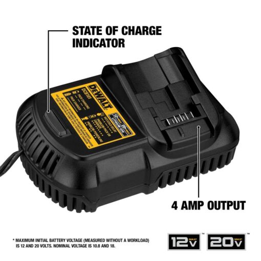 DEWALT 20V MAX 5 Ah Lithium Ion Battery and Charger Kit with Bag (DCB205CK) - Image 7