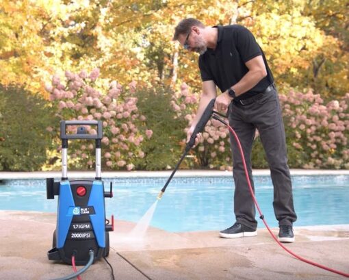 AR Blue Clean BC383HS Electric Pressure Washer-2000 PSI, 1.7 GPM, 13 Amps Bayonet Connect Accessories, Telescopic Handle, On Board Storage, Portable Pressure Washer, High Pressure, Car Washer, Patio - Image 14