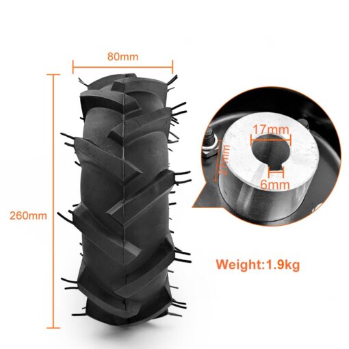L-faster Dual Drive Motor Wheel Kit for Electric Agricultural Tool, Tiller, Garden Farm, Hand Cart, 10 Inch Tire, 24V, 500W (Agricultural kit E, Max Speed 6kph) - Image 3